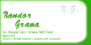 nandor grama business card